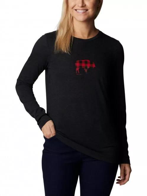 tricou cu maneci lungi pt. femei Columbia Hidden Haven LS Tee gri 2