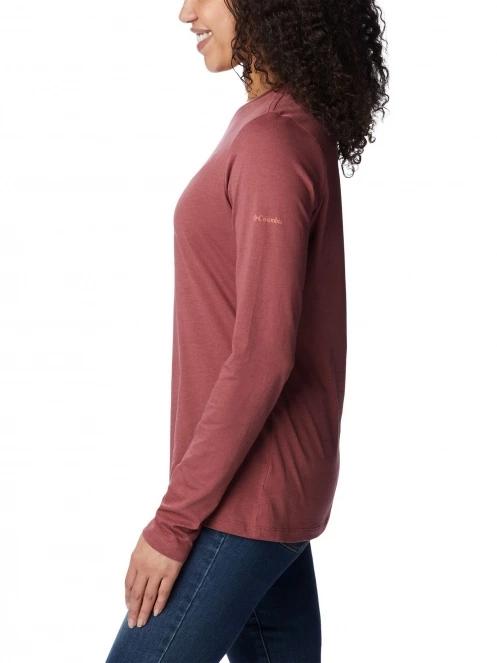 tricou cu maneci lungi pt. femei Columbia Hidden Haven Long Sleeve Tee rosu 3