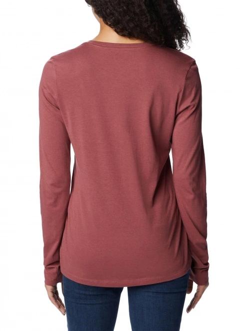 tricou cu maneci lungi pt. femei Columbia Hidden Haven Long Sleeve Tee rosu 4
