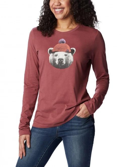 tricou cu maneci lungi pt. femei Columbia Hidden Haven Long Sleeve Tee rosu 5