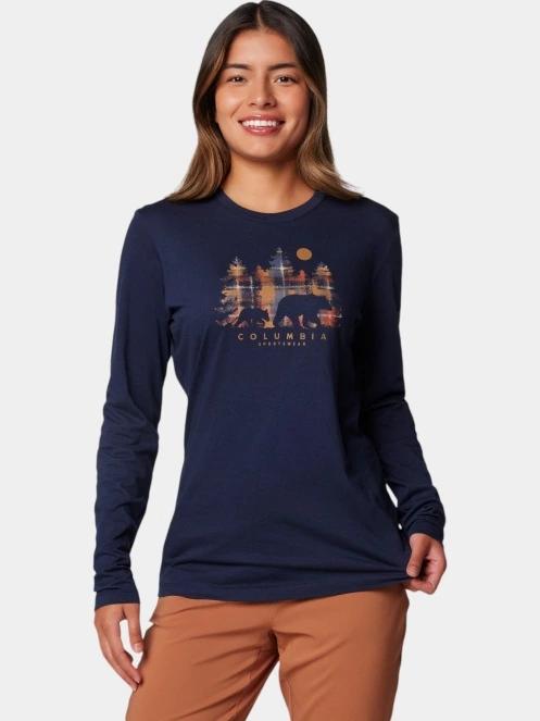 tricou cu maneci lungi pt. femei Columbia Hidden Haven Long Sleeve Tee albastru 2