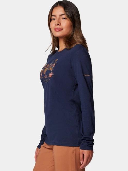 tricou cu maneci lungi pt. femei Columbia Hidden Haven Long Sleeve Tee albastru 3