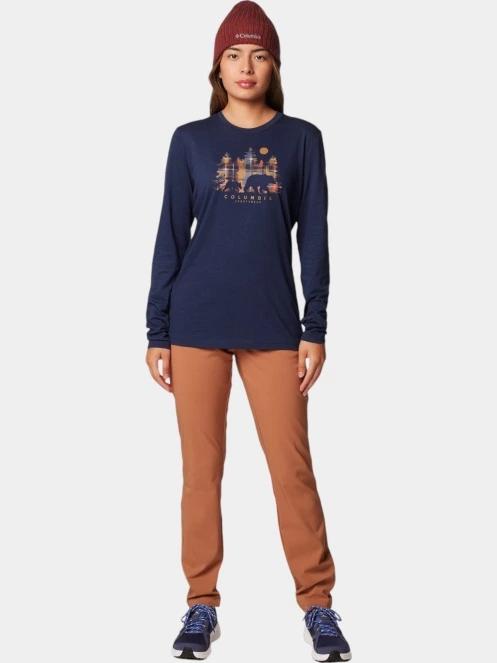 tricou cu maneci lungi pt. femei Columbia Hidden Haven Long Sleeve Tee albastru 5