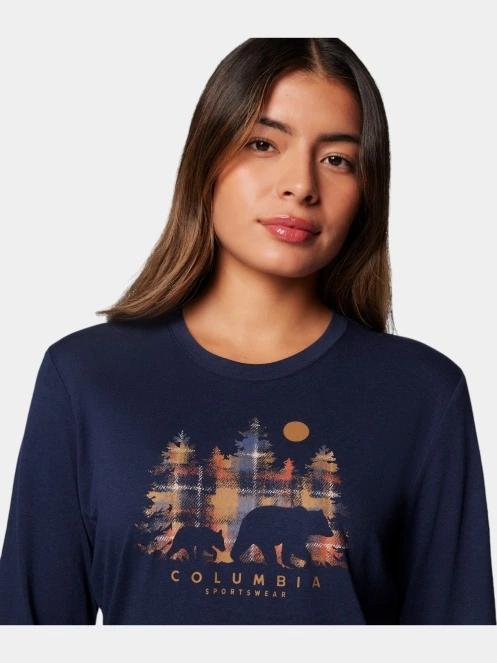 tricou cu maneci lungi pt. femei Columbia Hidden Haven Long Sleeve Tee albastru 6