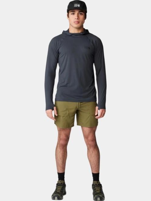 tricou cu maneci lungi, pentru sport pt. barbati Mountain Hardwear Crater Lake Hoody negru 5