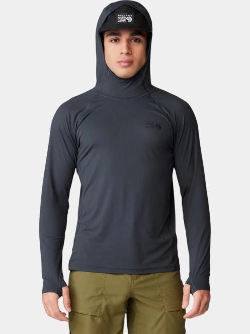 tricou cu maneci lungi, pentru sport pt. barbati Mountain Hardwear Crater Lake Hoody negru 6