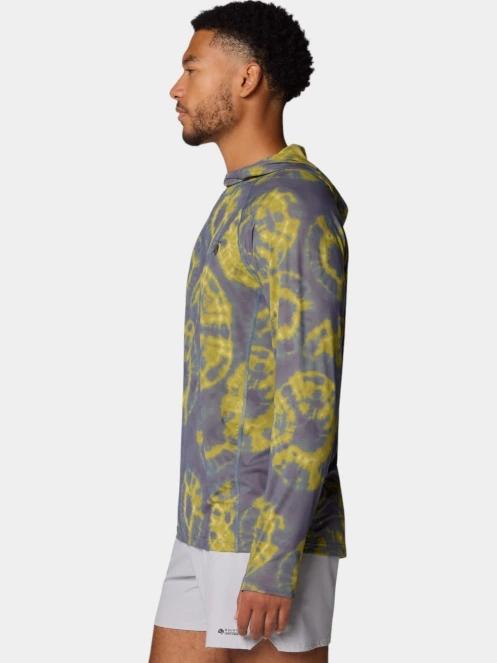 tricou cu maneci lungi, pentru sport pt. barbati Mountain Hardwear Crater Lake Hoody albastru 3