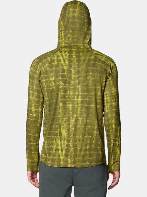 tricou cu maneci lungi, pentru sport pt. barbati Mountain Hardwear Crater Lake Long Sleeve Hoody verde 4