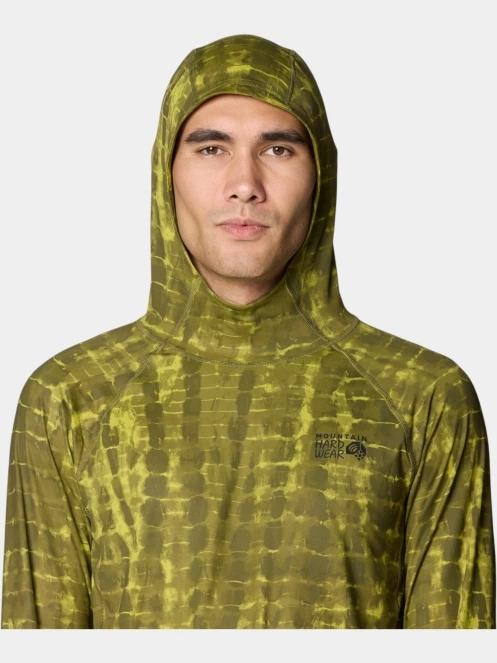 tricou cu maneci lungi, pentru sport pt. barbati Mountain Hardwear Crater Lake Long Sleeve Hoody verde 6