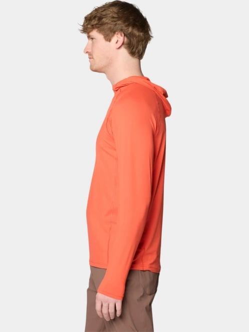 tricou cu maneci lungi, pentru sport pt. barbati Mountain Hardwear Crater Lake Long Sleeve Hoody rosu 3