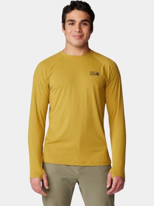 tricou cu maneci lungi, pentru sport pt. barbati Mountain Hardwear Crater Lake Long Sleeve Crew galben 2