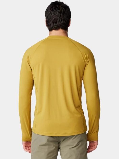 tricou cu maneci lungi, pentru sport pt. barbati Mountain Hardwear Crater Lake Long Sleeve Crew galben 4