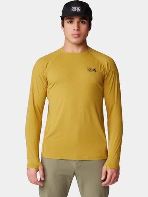 tricou cu maneci lungi, pentru sport pt. barbati Mountain Hardwear Crater Lake Long Sleeve Crew galben 5