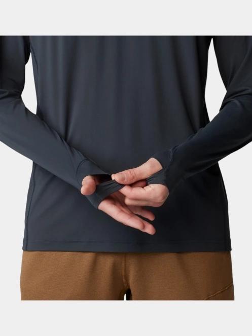 tricou cu maneci lungi, pentru sport pt. barbati Mountain Hardwear Crater Lake Long Sleeve Crew negru 7