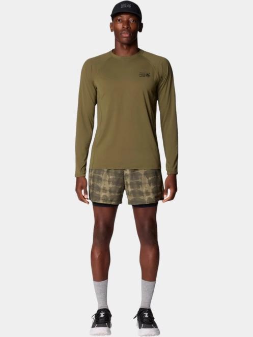 tricou cu maneci lungi, pentru sport pt. barbati Mountain Hardwear Crater Lake Long Sleeve oliv 5