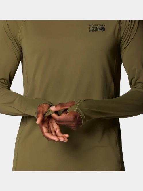 tricou cu maneci lungi, pentru sport pt. barbati Mountain Hardwear Crater Lake Long Sleeve oliv 8
