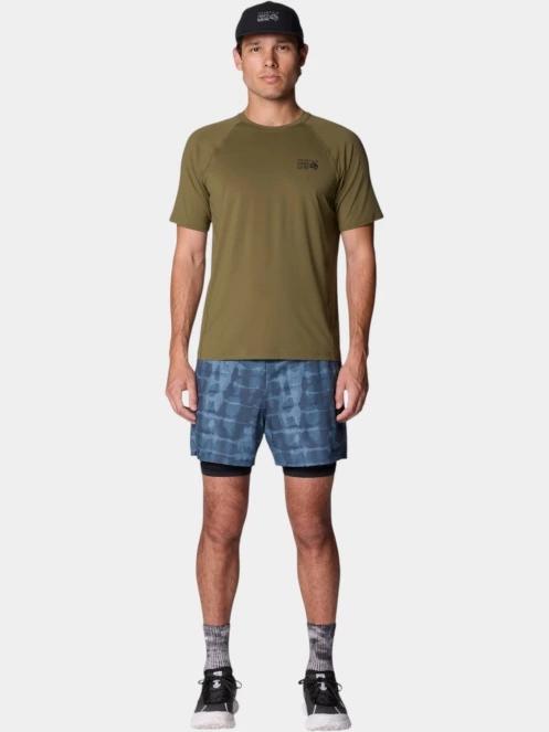 tricou pentru sport, cu maneci scurte pt. barbati Mountain Hardwear Crater Lake Short Sleeve oliv 5