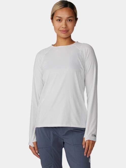tricou cu maneci lungi, pentru sport pt. femei Mountain Hardwear Crater Lake Long Sleeve alb 2