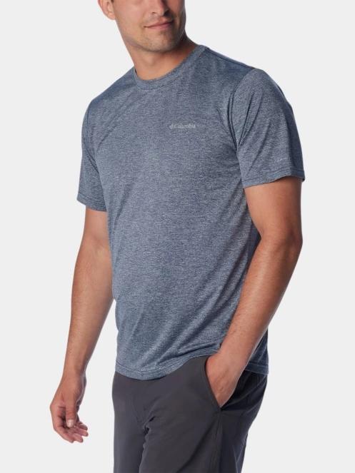 tricou pentru sport, cu maneci scurte pt. barbati Columbia Columbia Hike Crew albastru 5