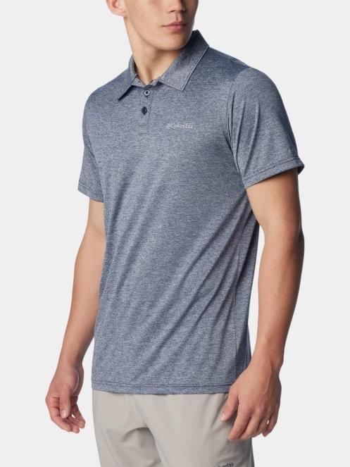 tricou de sport, cu guler pt. barbati Columbia Columbia Hike Polo albastru inchis 5