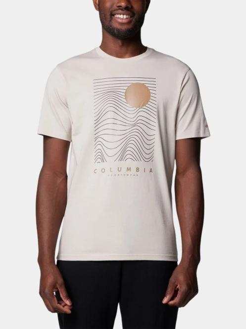 tricou cu maneci scurte pt. barbati Columbia Csc Seasonal Logo Tee nisip 2