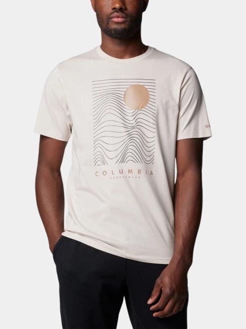 tricou cu maneci scurte pt. barbati Columbia Csc Seasonal Logo Tee nisip 5
