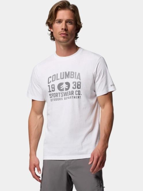 tricou cu maneci scurte pt. barbati Columbia CSC Seasonal Logo Tee alb 2