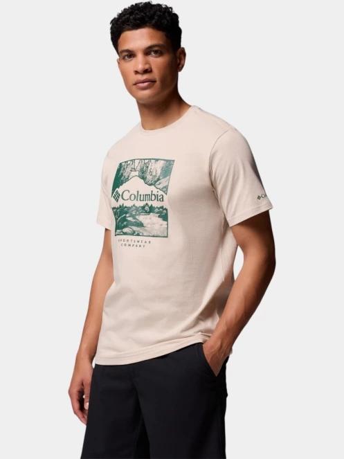 tricou cu maneci scurte pt. barbati Columbia CSC Seasonal Logo Tee nisip 3