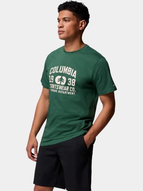 tricou cu maneci scurte pt. barbati Columbia CSC Seasonal Logo Tee verde 3