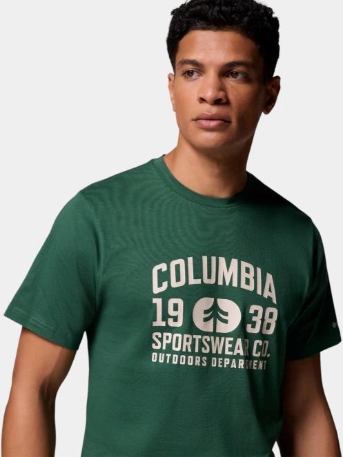 tricou cu maneci scurte pt. barbati Columbia CSC Seasonal Logo Tee verde 6