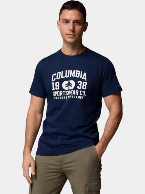 tricou cu maneci scurte pt. barbati Columbia CSC Seasonal Logo Tee albastru 2