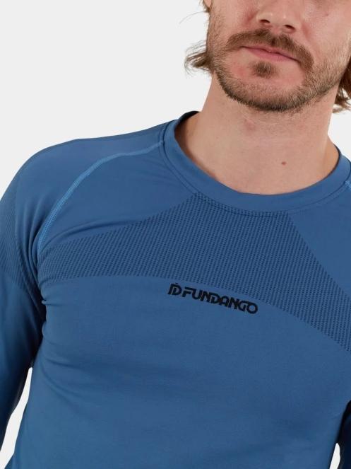 set de lenjerie de corp pt. barbati Fundango Seamless Baselayer Set albastru 5