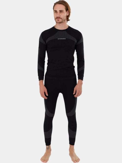 set de lenjerie de corp pt. barbati Fundango Seamless Baselayer Set negru 2