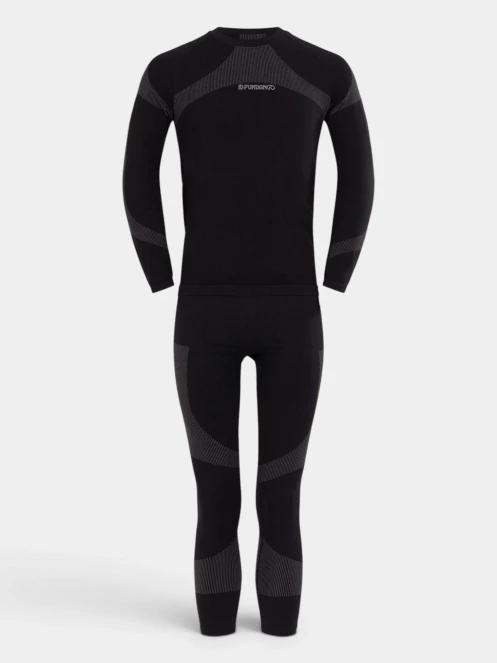 set de lenjerie de corp pt. barbati Fundango Seamless Baselayer Set negru 5
