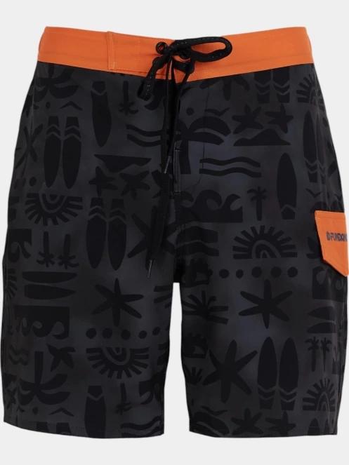 boardshort pt. barbati Fundango Salimu Boardshorts negru 6