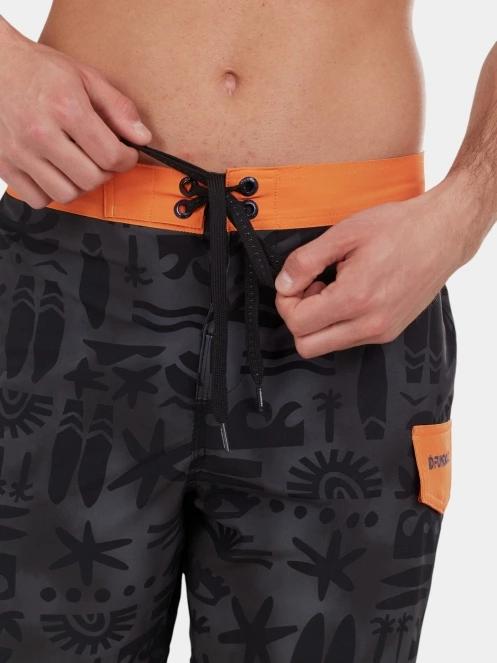 boardshort pt. barbati Fundango Salimu Boardshorts negru 5