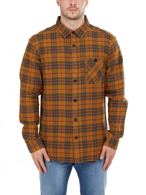 camasa cu maneci lungi pt. barbati Fundango Harris Shirt maro 2