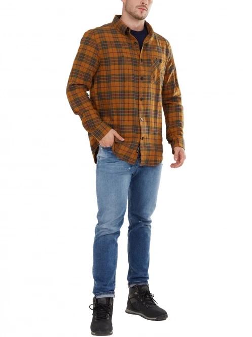 camasa cu maneci lungi pt. barbati Fundango Harris Shirt maro 4
