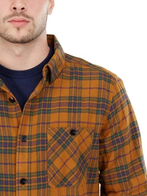 camasa cu maneci lungi pt. barbati Fundango Harris Shirt maro 5