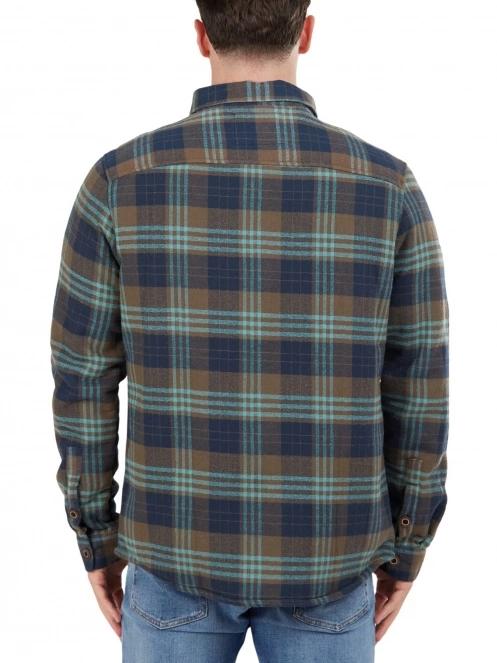 jacheta camasa pt. barbati Fundango Roddy Lined Shirt albastru 3