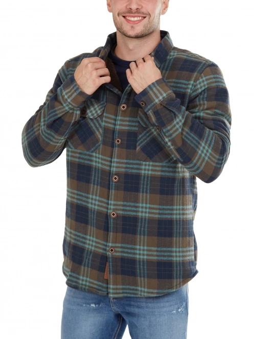 jacheta camasa pt. barbati Fundango Roddy Lined Shirt albastru 5