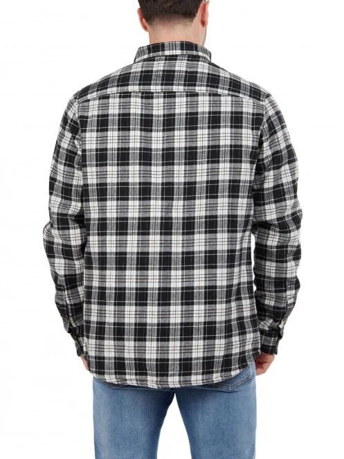 jacheta camasa pt. barbati Fundango Roddy Lined Shirt negru 3
