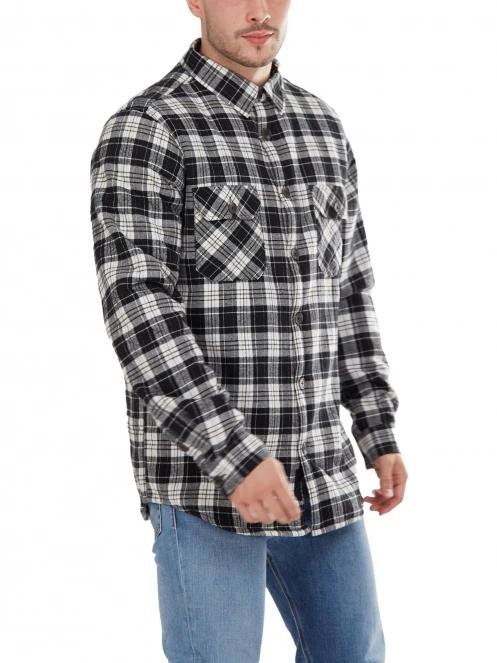jacheta camasa pt. barbati Fundango Roddy Lined Shirt negru 5