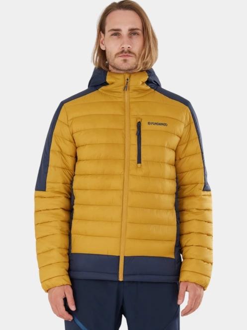 geaca matlasata de tranzitie pt. barbati Fundango Matt Hooded Jacket galben 2