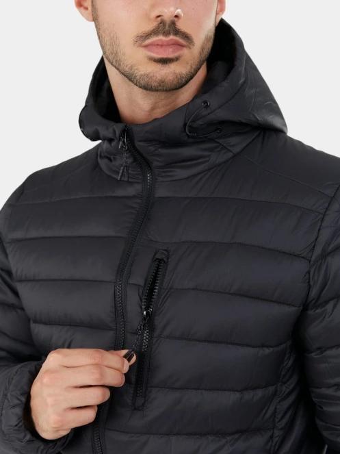 geaca matlasata de tranzitie pt. barbati Fundango Matt Hooded Jacket negru 7