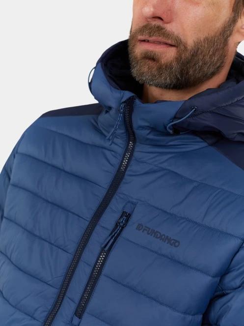 geaca matlasata de tranzitie pt. barbati Fundango Matt Hooded Jacket albastru 6
