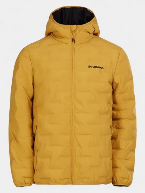 geaca de drumetie pt. barbati Fundango Smoke Eco Hooded Jacket galben 8