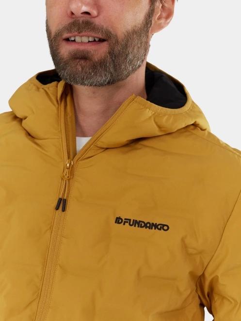 geaca de drumetie pt. barbati Fundango Smoke Eco Hooded Jacket galben 6