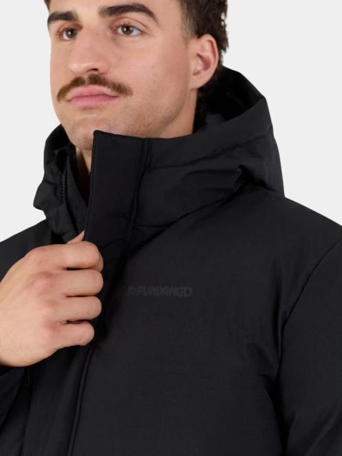 gaca de iarna matlasata pt. barbati Fundango Nordvik Parka Jacket negru 5