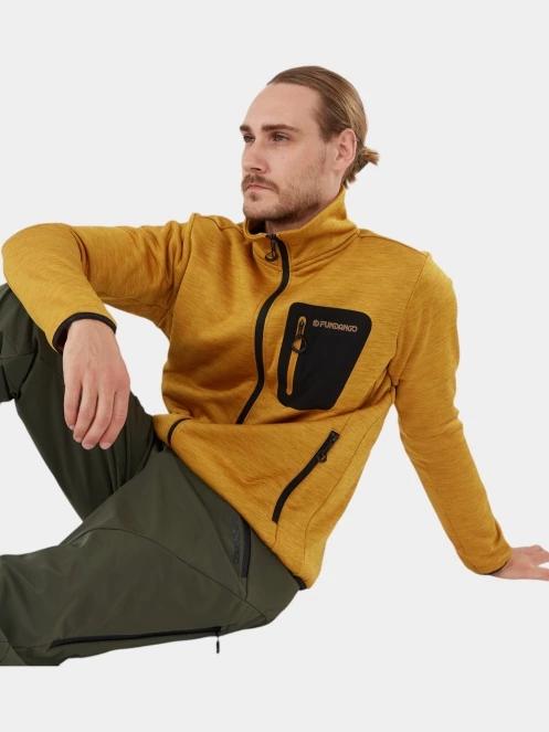 pulover polar pt. barbati Fundango Jefferson Fleece Jacket portocaliu 5